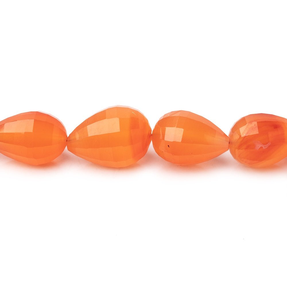 7x5-13x9mm Carnelian Straight Drilled Tear Drop Beads 14 inch 38 pieces