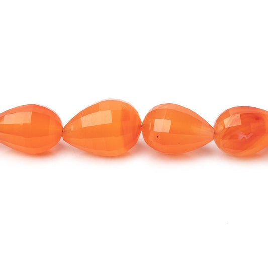 7x5-13x9mm Carnelian Straight Drilled Tear Drop Beads 14 inch 38 pieces