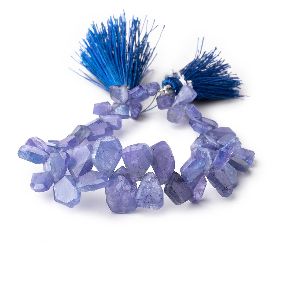 7x5-13x9mm Tanzanite Faceted Freeform Beads 7 inch 52 pieces