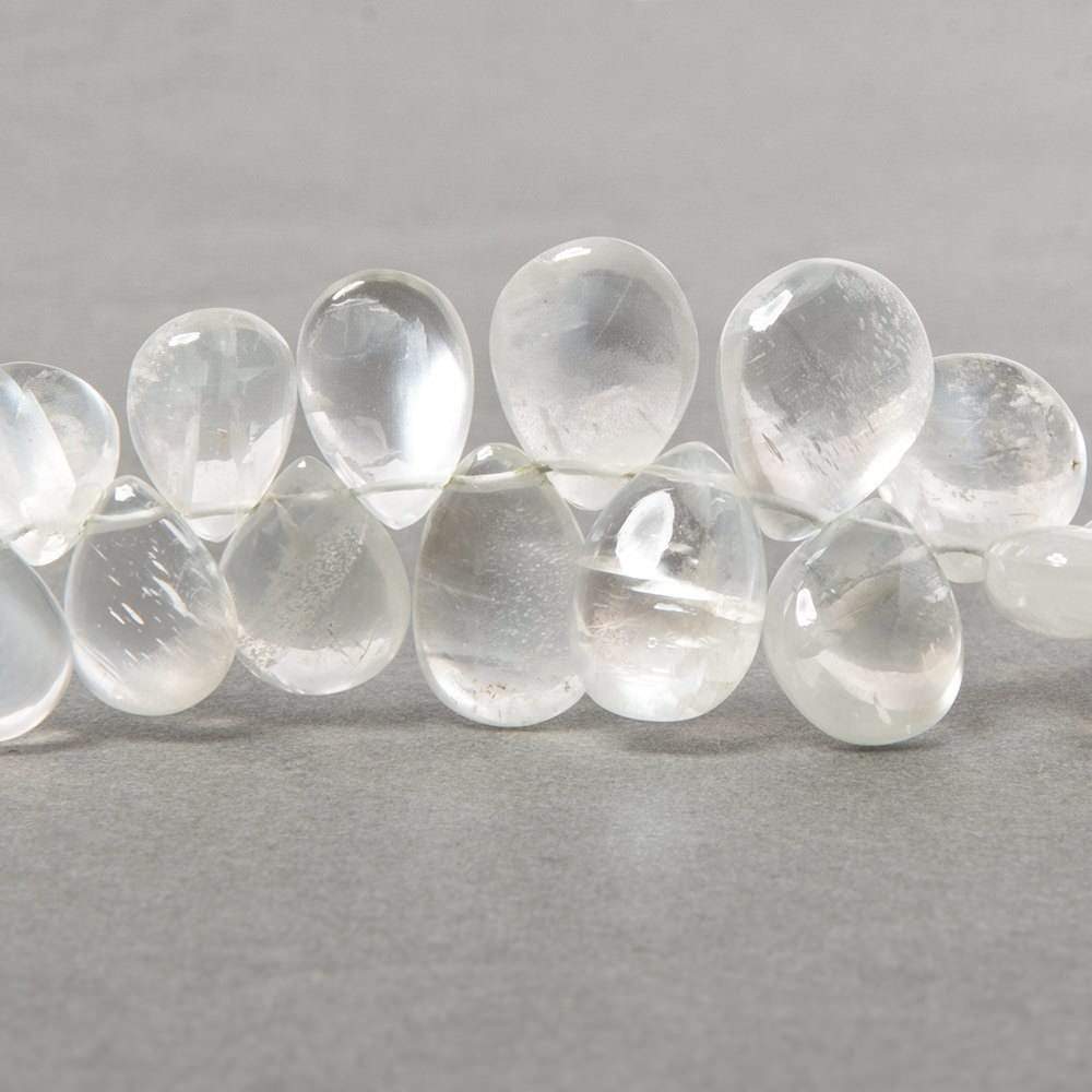 7x5-14x10mm Ceylon Moonstone plain pear beads 8 inch 53 pieces AAA grade