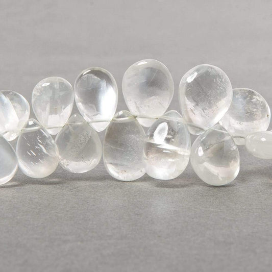 7x5-14x10mm Ceylon Moonstone plain pear beads 8 inch 53 pieces AAA grade