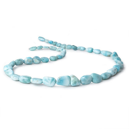 7x5-14x10mm Larimar Plain Nugget Beads 18 inch 42 pieces AA
