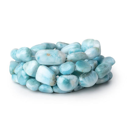 7x5-14x10mm Larimar Plain Nugget Beads 18 inch 42 pieces AA