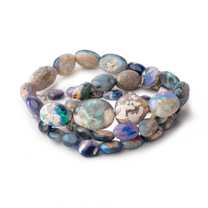 7x5-17x12mm Australian Opal & Matrix Plain Nuggets 18 inch 44 Beads