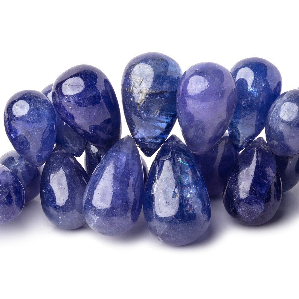 7x5-19x12mm Tanzanite Plain Tear Drop Beads 9.5 inch 70 pieces AA