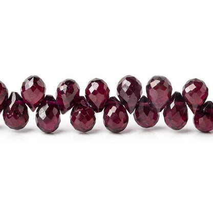 7x5-8x5mm Bohemia Garnet Faceted Tear Drop Beads 5 inch 39 pieces