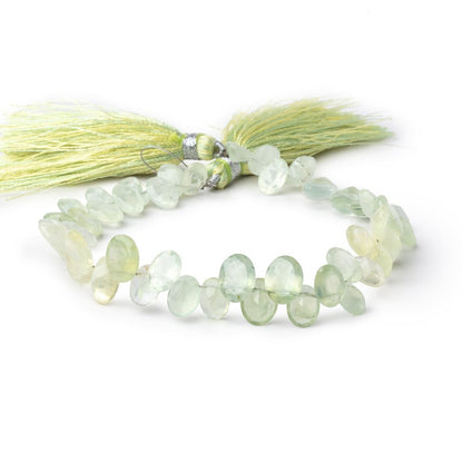 7x5-8x6mm Prehnite Pavilion Faceted Oval Beads 8 inch 48 pieces