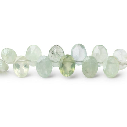 7x5-8x6mm Prehnite Pavilion Faceted Oval Beads 8 inch 48 pieces