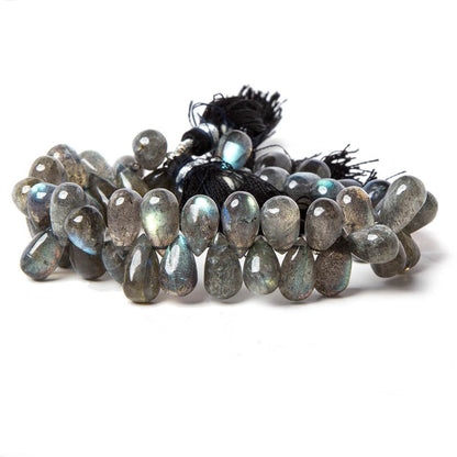 7x5-9x6mm Labradorite Plain Tear Drops 8 inch 59 beads A