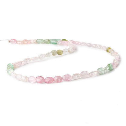 7x5-9x6mm Multi Color Afghani Tourmaline Plain Oval Nuggets 16 inch 55 pcs