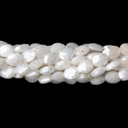 7x5.5mm Mystic Pearly White Quartz faceted ovals 16 inch 48 pieces