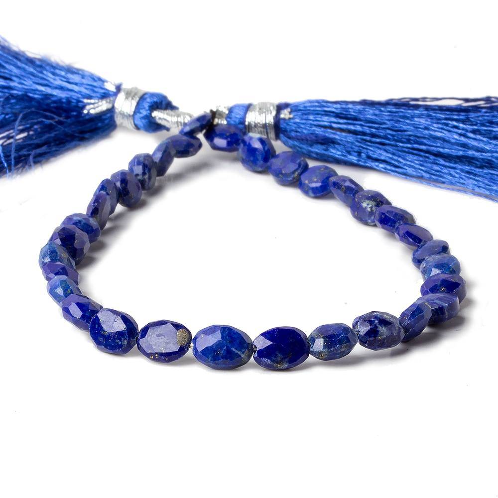 7x5mm Lapis Lazuli Faceted Oval Beads 8 inch 30 pieces