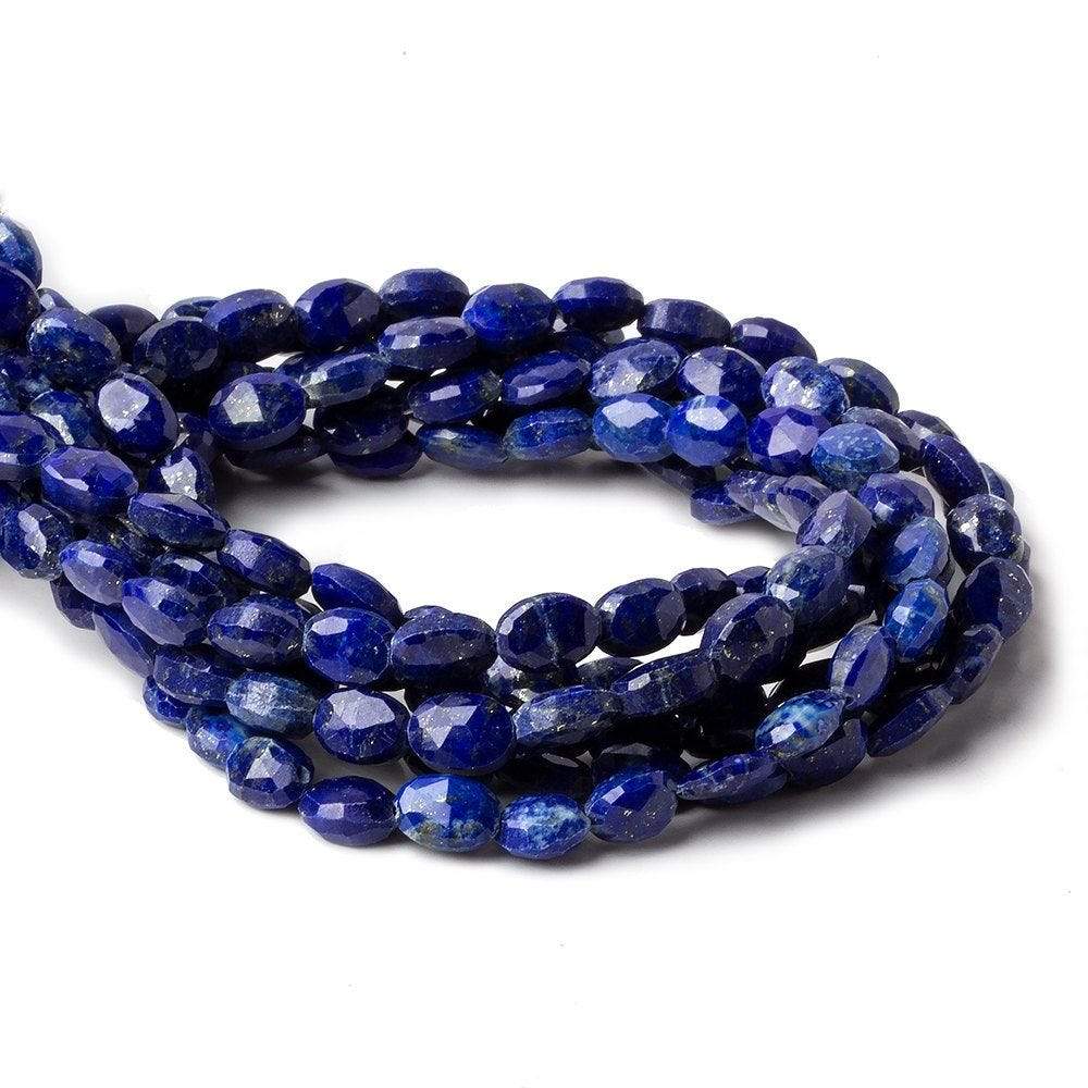 7x5mm Lapis Lazuli Faceted Oval Beads 8 inch 30 pieces