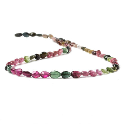 7x5mm Multi Color Tourmaline Straight Drill Pears 61 beads 16 inch AA