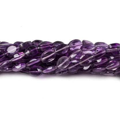 7x5mm Shaded Amethyst straight drilled faceted ovals 14 inch 55 beads