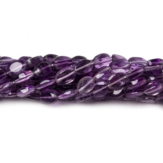 7x5mm Shaded Amethyst straight drilled faceted ovals 14 inch 55 beads