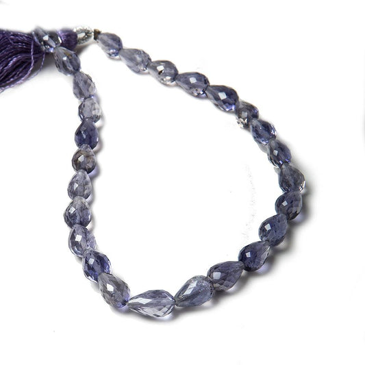 7x5mm To 9x6mm Iolite Straight Drill Tear Drop 8 inch 26  pcs