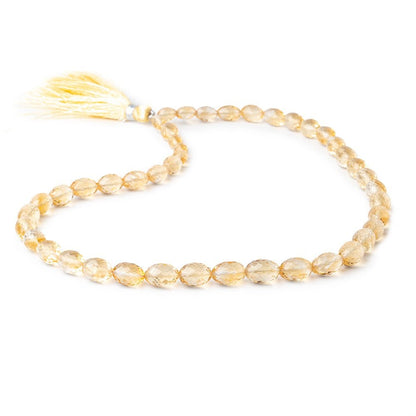 7x6-10x7mm Citrine Faceted Olive Beads 16 inch 44 pieces AA