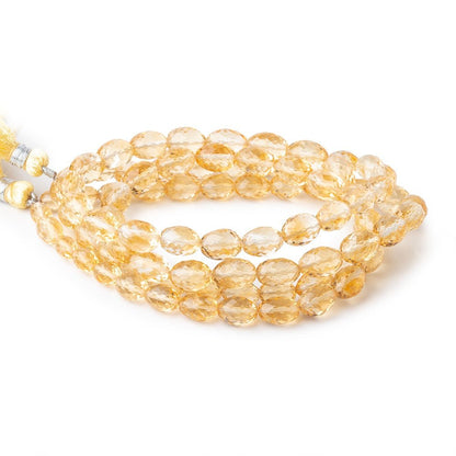 7x6-10x7mm Citrine Faceted Olive Beads 16 inch 44 pieces AA