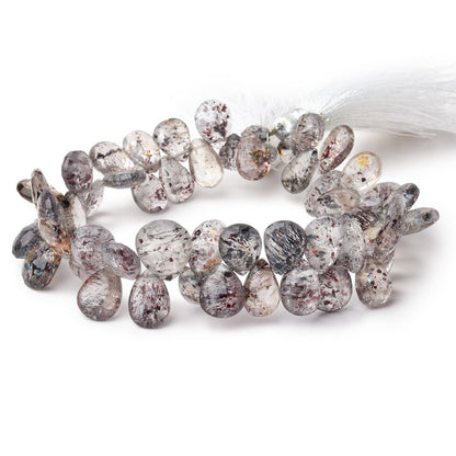 7x6-11x10mm Lepidocrocite Faceted Pear Beads 7.5 inch 54 pieces