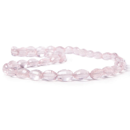 7x6-11x9mm Rose Quartz checkerboard faceted ovals 15 inch 39 pieces