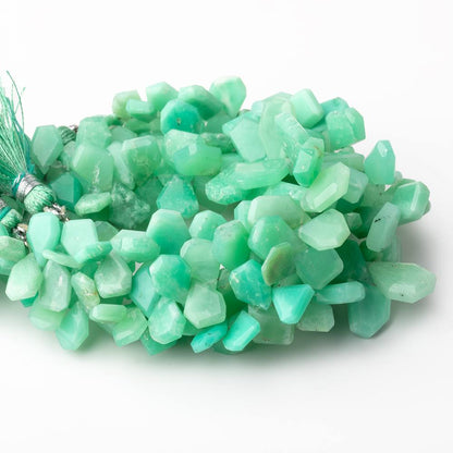 7x6-15x12mm Chrysoprase Faceted Freeform Beads 7 inch 66 pieces