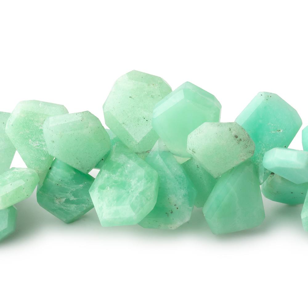 7x6-15x12mm Chrysoprase Faceted Freeform Beads 7 inch 66 pieces