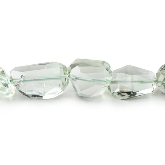 7x6-15x8mm Prasiolite Faceted Nugget Beads 16 inch 42 pieces