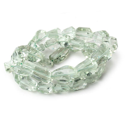 7x6-15x8mm Prasiolite Faceted Nugget Beads 16 inch 42 pieces