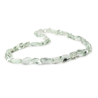 7x6-15x8mm Prasiolite Faceted Nugget Beads 16 inch 42 pieces