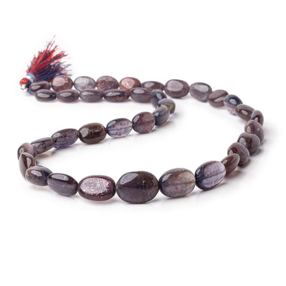 7x6-16x10mm Bloodshot Iolite-Sunstone Plain Oval Beads 16 inch 36 pieces