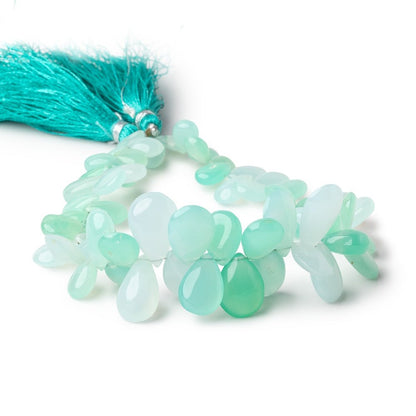 7x6-16x10mm Chrysoprase Plain Pear Beads 7.5 inch 54 pieces AAA