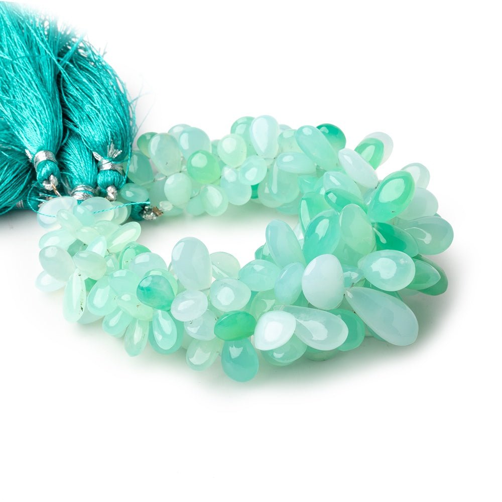 7x6-16x10mm Chrysoprase Plain Pear Beads 7.5 inch 54 pieces AAA