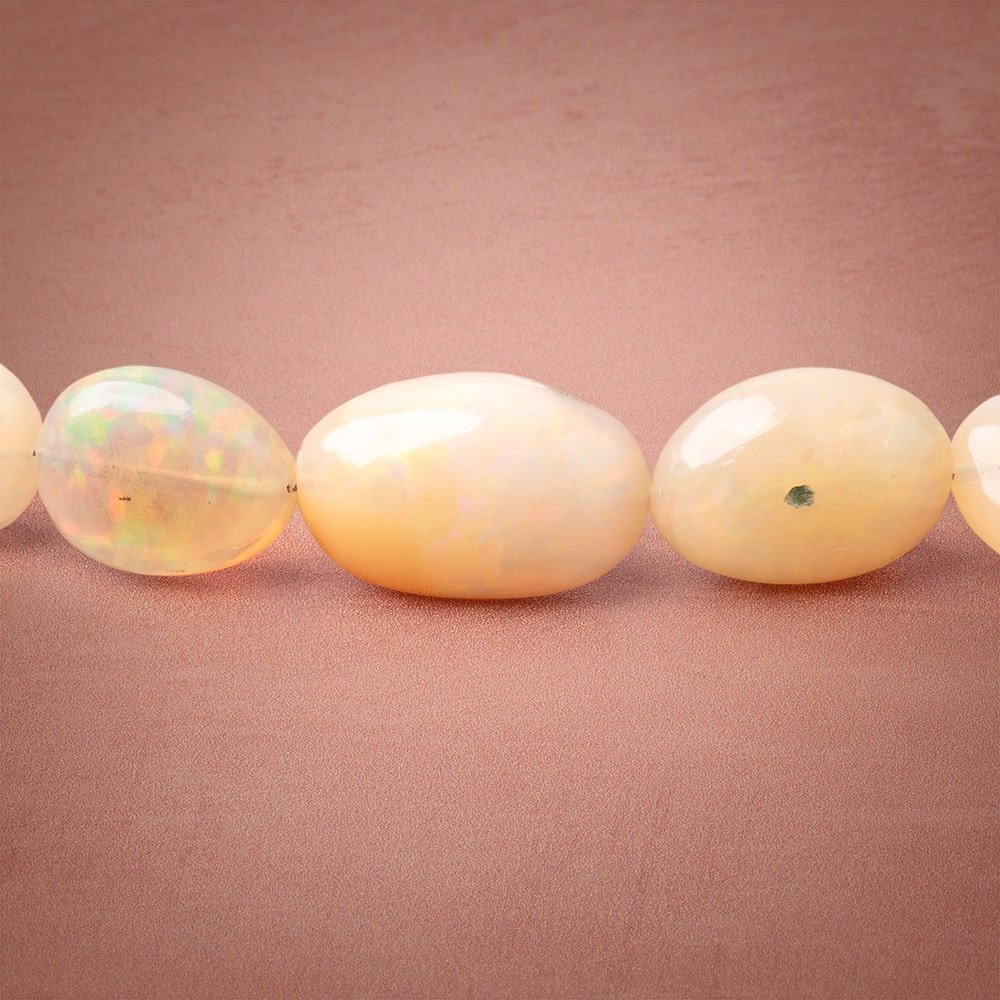 7x6-17x11mm Ethiopian Opal Plain Nugget Beads 18 inch 44 pieces AA