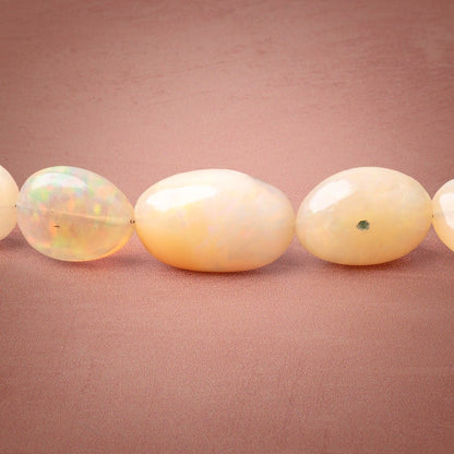 7x6-17x11mm Ethiopian Opal Plain Nugget Beads 18 inch 44 pieces AA