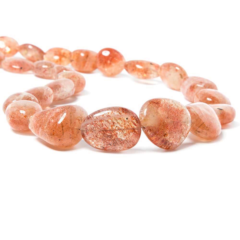 7x6-26x14mm Sunstone Plain Nugget Beads 18 inch 28 Pieces