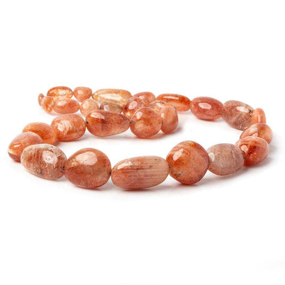 7x6-26x14mm Sunstone Plain Nugget Beads 18 inch 28 Pieces