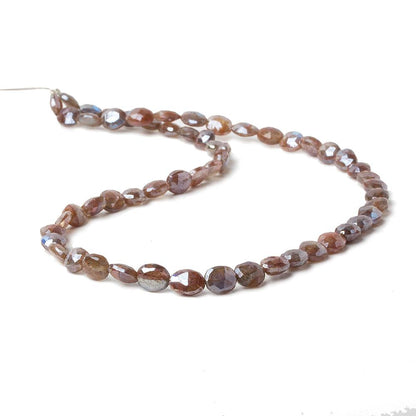 7x6-8x6mm Red Mystic Labradorite faceted oval beads 16 inch 55 pcs