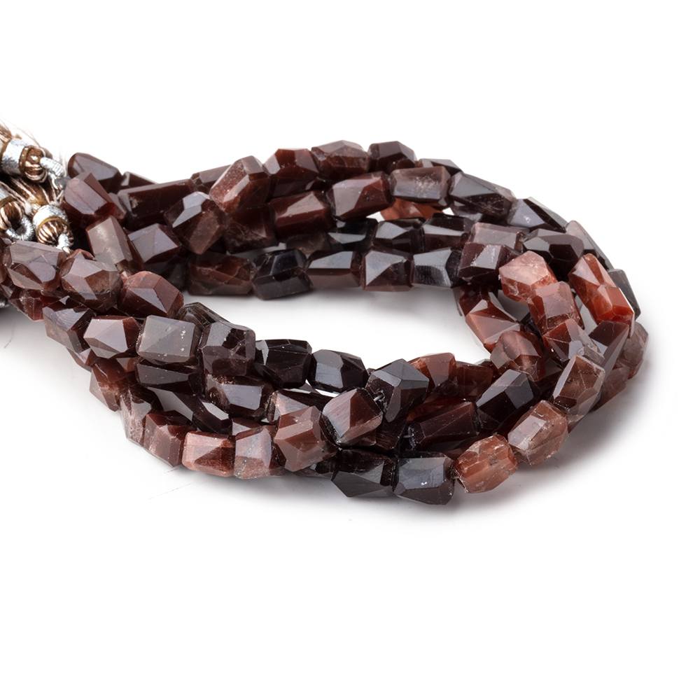 7x6-8x7mm Cat's Eye Scapolite Faceted Nugget Beads 8 inch 25 pieces