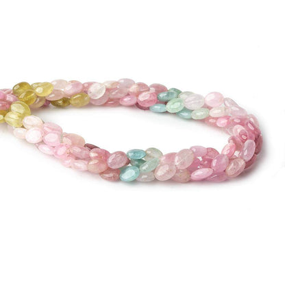 7x6-9x6mm Multi Color Afghani Tourmaline Plain Oval Nuggets 16 inch 49 pcs