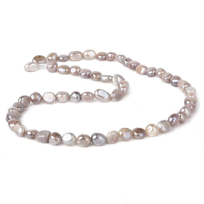7x6-9x6mm Mystic Multi Color Moonstone plain nuggets 16 inch 55 beads