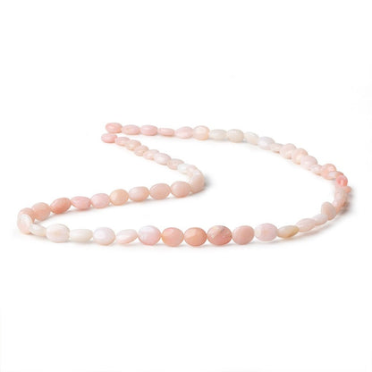 7x6-9x7mm Pink Peruvian Opal Plain Nugget Beads 18 inch 57 pieces