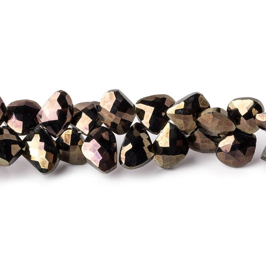 7x6-9x8mm MultiColor Metallic Black Spinel fancy shapes 9 inch 63 beads