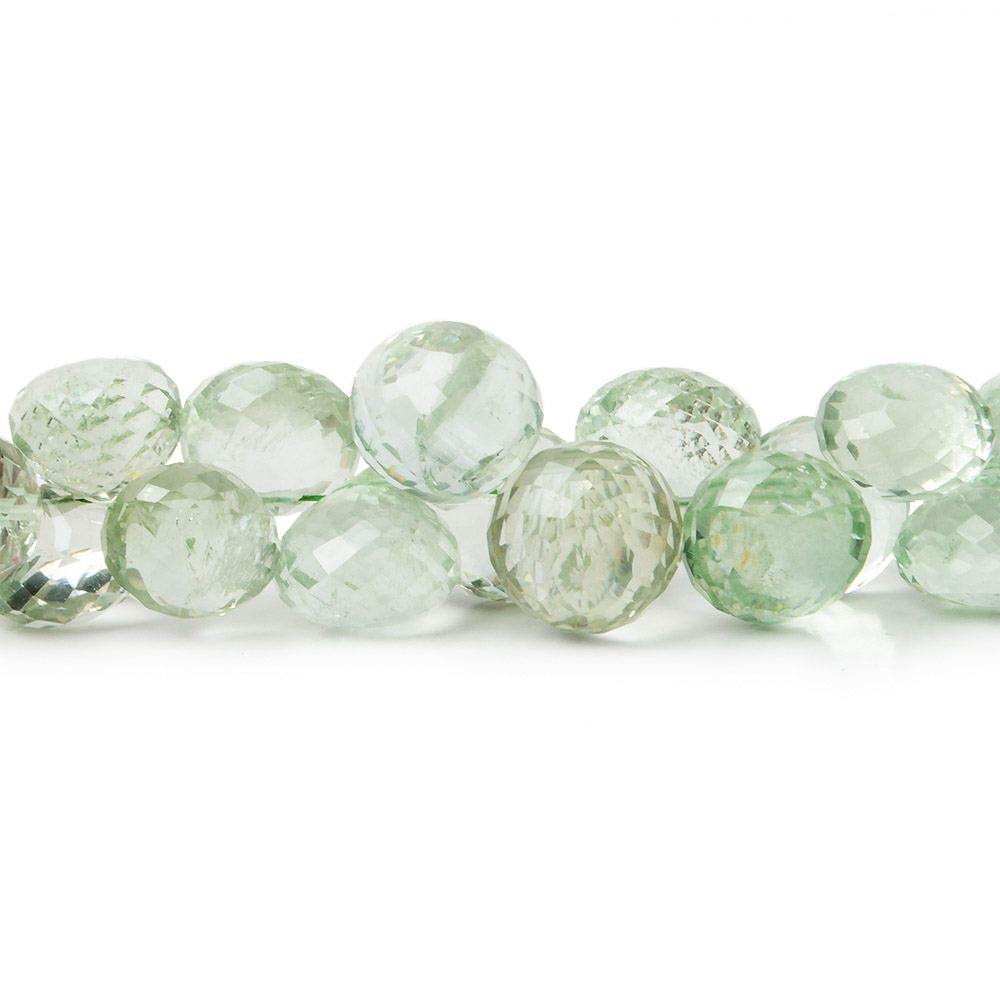 7x6-9x9mm Prasiolite Faceted Candy Kiss Beads 7 inch 41 pieces AAA