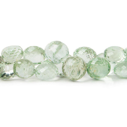 7x6-9x9mm Prasiolite Faceted Candy Kiss Beads 7 inch 41 pieces AAA