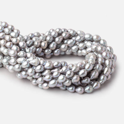 7x6.5-9x7mm Silver Petite Ultra Baroque Freshwater Pearls 15 inch 48 Beads