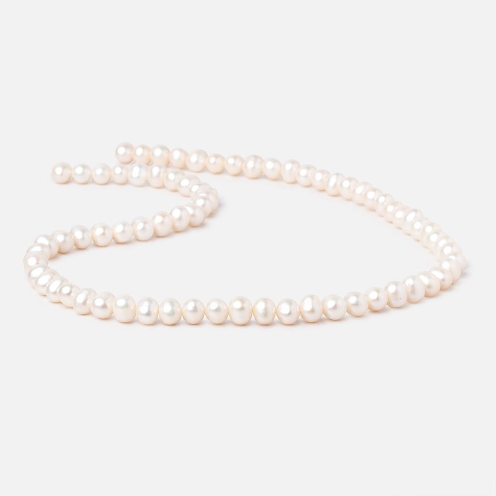 6-7mm Cream Off Round Freshwater Pearls 16 inch 72 Beads