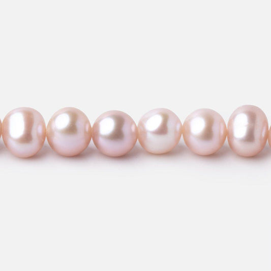 7x6mm Ice Pink Off Round Freshwater Pearl Beads 15.5 inch 70 pieces