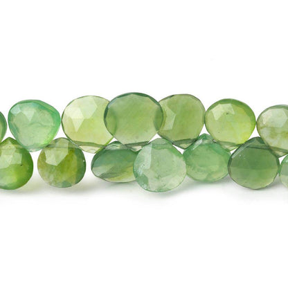 7x7-8.5x8.5mm Serpentine Faceted Heart Beads 8 inch 52 pieces A