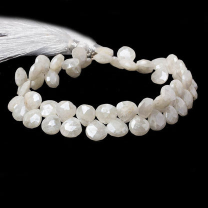 7-8mm Mystic Sapphire faceted heart beads 7.5 inch 54 pieces